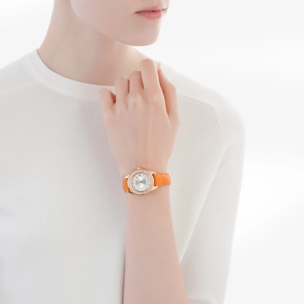Γυναικείο ρολόι με δερμάτινο λουράκι FOLLI FOLLIE DAY DREAM πορτοκαλί 4 Γυναικείο ρολόι με δερμάτινο λουράκι FOLLI FOLLIE DAY DREAM πορτοκαλί - Image 2