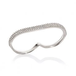 Ασημένιο διπλό δαχτυλίδι FOLLI FOLLIE