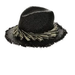 Γυναικείο ψάθινο καπέλο ECHO MANGROVE μαύρο