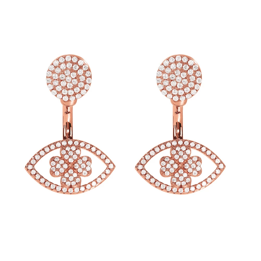 Γυναικεία ασημένια σκουλαρίκια FOLLI FOLLIE HEART4HEART MATI ροζ χρυσά 5 Γυναικεία ασημένια σκουλαρίκια FOLLI FOLLIE HEART4HEART MATI ροζ χρυσά - Image 3