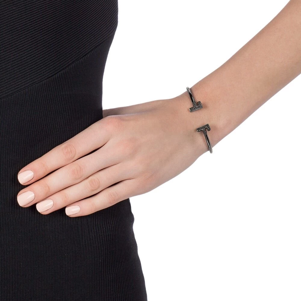 Γυναικείο Flexy σταθερό ασημένιο βραχιόλι FOLLI FOLLIE My FF Black Flash Plated μαύρο 4 Γυναικείο Flexy σταθερό ασημένιο βραχιόλι FOLLI FOLLIE My FF Black Flash Plated μαύρο - Image 2