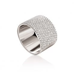 Ασημένιο φαρδύ δαχτυλίδι FOLLI FOLLIE