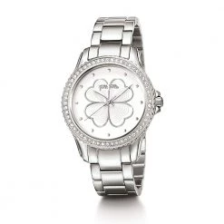 Γυναικείο ρολόι με μπρασελέ από ατσάλι FOLLI FOLLIE HEART 4 HEART ασημί