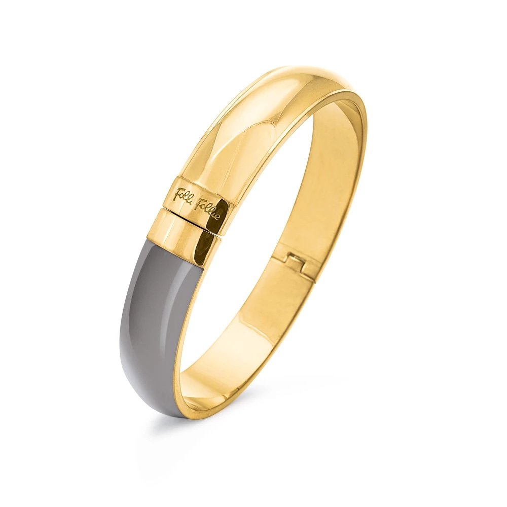 Γυναικείο ατσάλινο βραχιόλι FOLLI FOLLIE STYLE CANDIES χρυσό γκρι 3 Γυναικείο ατσάλινο βραχιόλι FOLLI FOLLIE STYLE CANDIES χρυσό γκρι