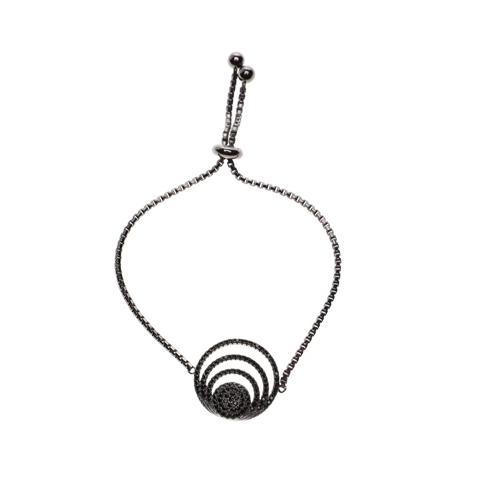 Γυναικείο ασημένιο βραχιόλι FOLLI FOLLIE CYCLOS μαύρο 3 Γυναικείο ασημένιο βραχιόλι FOLLI FOLLIE CYCLOS μαύρο