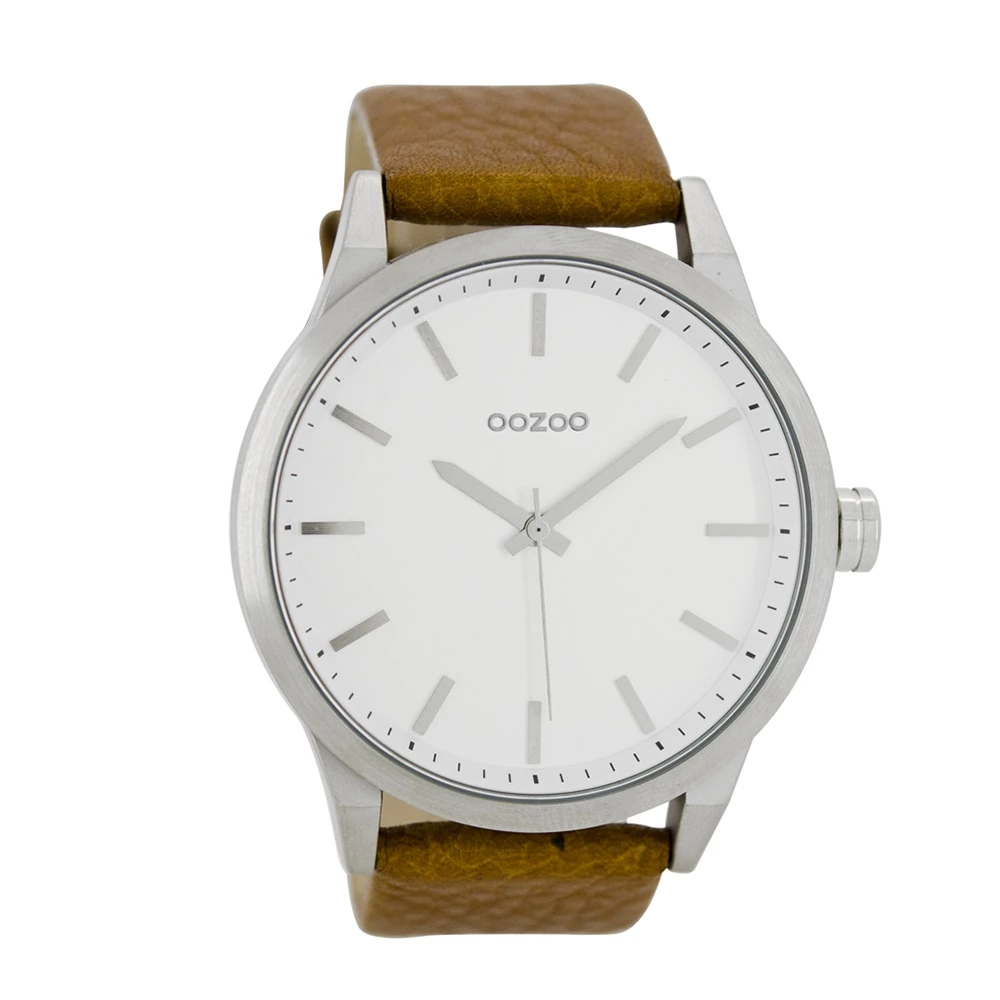 Unisex δερμάτινο ρολόι OOZOO καφέ 3 Unisex δερμάτινο ρολόι OOZOO καφέ