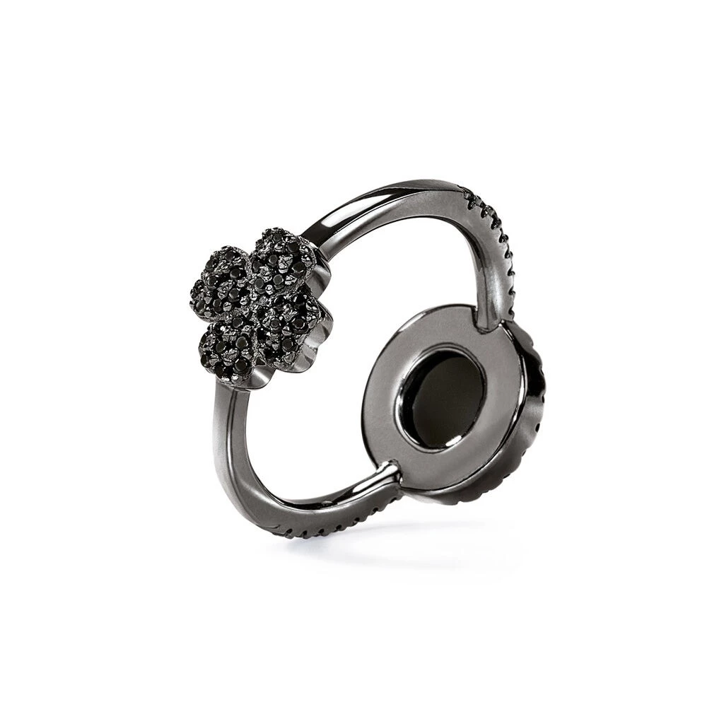 Γυναικείο ασημένιο δαχτυλίδι δύο όψεων FOLLI FOLLIE Heart4Heart Mirrors μαύρο 5 Γυναικείο ασημένιο δαχτυλίδι δύο όψεων FOLLI FOLLIE Heart4Heart Mirrors μαύρο - Image 3