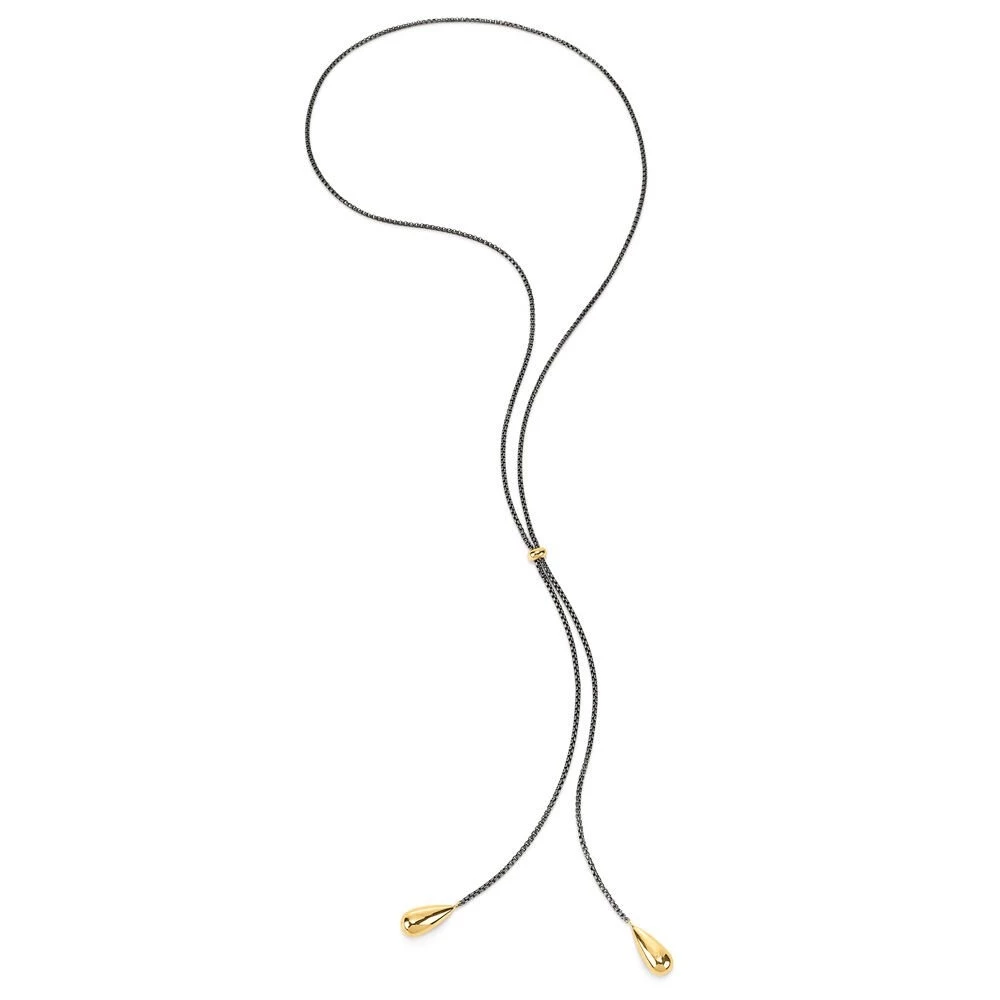 Γυναικείο μακρύ κολιέ FOLLI FOLLIE Style Drops Gun Plated από ατσάλι 3 Γυναικείο μακρύ κολιέ FOLLI FOLLIE Style Drops Gun Plated από ατσάλι