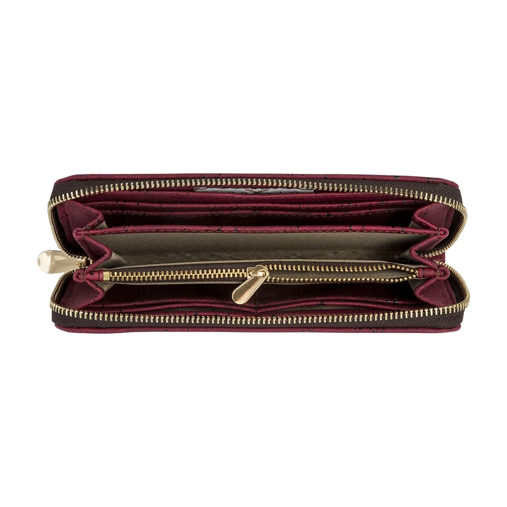 Γυναικείο πορτοφόλι με φερμούαρ APOXYLO μπορντό 4 Γυναικείο πορτοφόλι με φερμούαρ APOXYLO μπορντό - Image 2