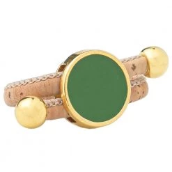 Γυναικείο δαχτυλίδι APOXYLO 928 MINI GREEN από φυσικό φελλό
