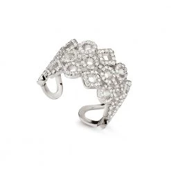 Ασημένιο φαρδύ δαχτυλίδι FOLLI FOLLIE