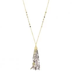 Γυναικείο ασημένιο μακρύ κολιέ VOGUE χρυσό