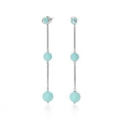 Γυναικεία μακριά σκουλαρίκια FOLLI FOLLIE Close To Sun από ασήμι 925