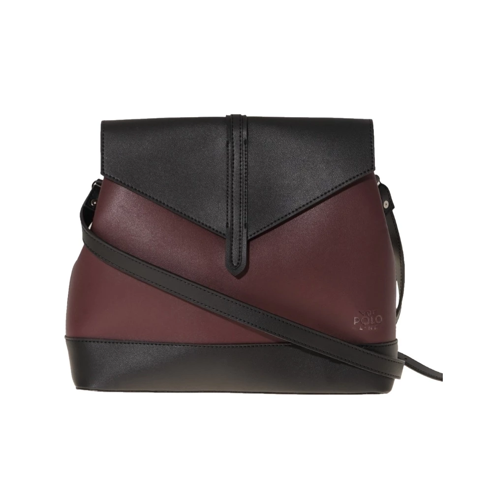 Γυναικεία τσάντα χειρός VQF POLO LINE μπορντό μαύρη 3 Γυναικεία τσάντα χειρός VQF POLO LINE μπορντό μαύρη