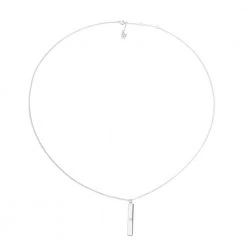 Γυναικείο μακρύ ασημένιο κολιέ FOLLI FOLLIE PLATE ασημί