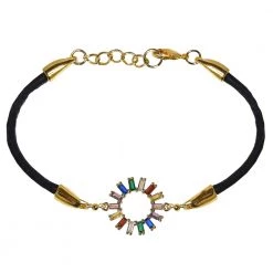 Γυναικείο βραχιόλι APOXYLO CIRCLE μαύρο