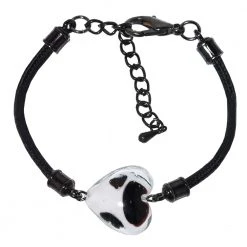 Γυναικείο βραχιόλι APOXYLO BLACK HEART μαύρο