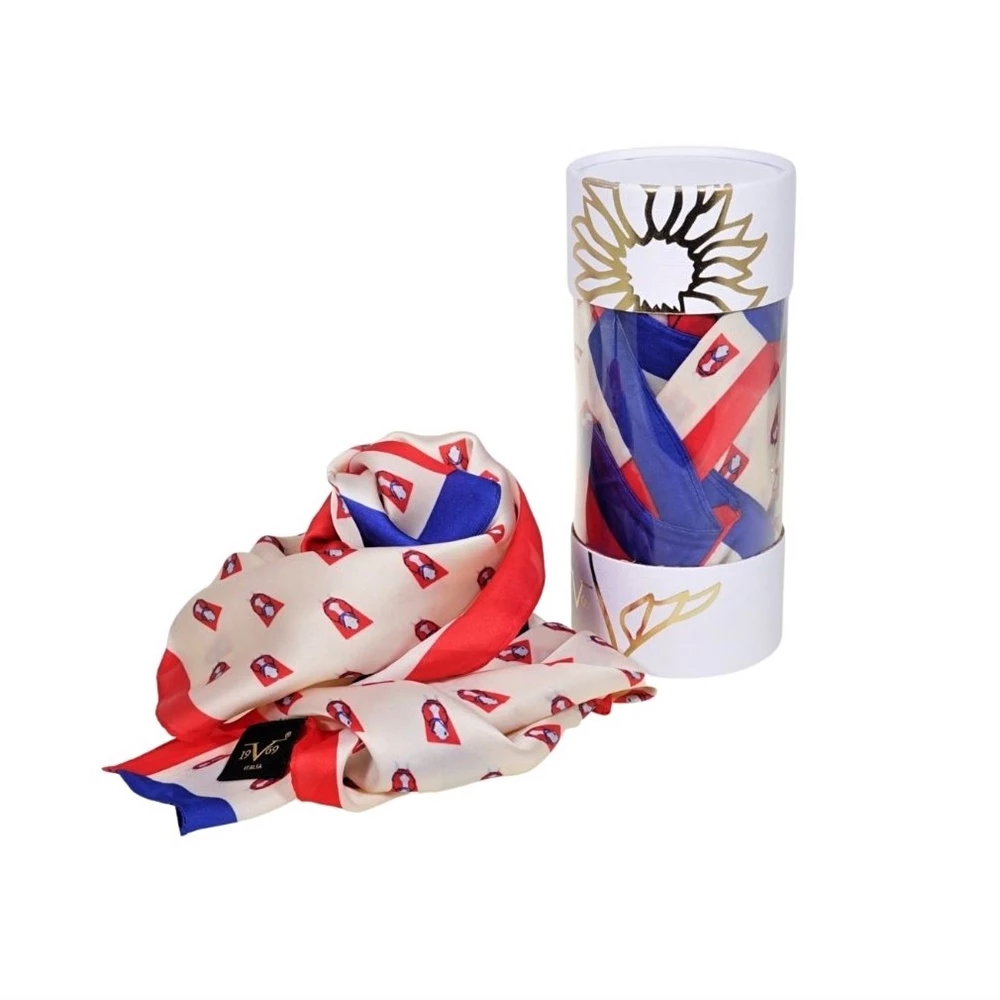 Γυναικείο φουλάρι 19V69 ITALIA GIFT SCARF μπλε κόκκινο 3 Γυναικείο φουλάρι 19V69 ITALIA GIFT SCARF μπλε κόκκινο
