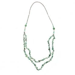 Γυναικείο κολιέ ERMINA KASS GREEN LILAC πράσινο