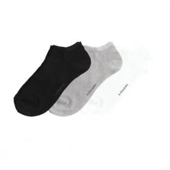 Σετ από 3 ζευγάρια Unisex κοντές κάλτσες BJORN BORG ESSENTIAL λευκό γκρι μαύρο