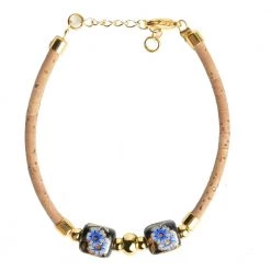 Γυναικείο βραχιόλι APOXYLO 5004 DAISY BLACK από φελλό