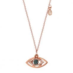 Γυναικείο ασημένιο κοντό κολιέ JEWELTUDE 14432 ροζ επιχρύσωση