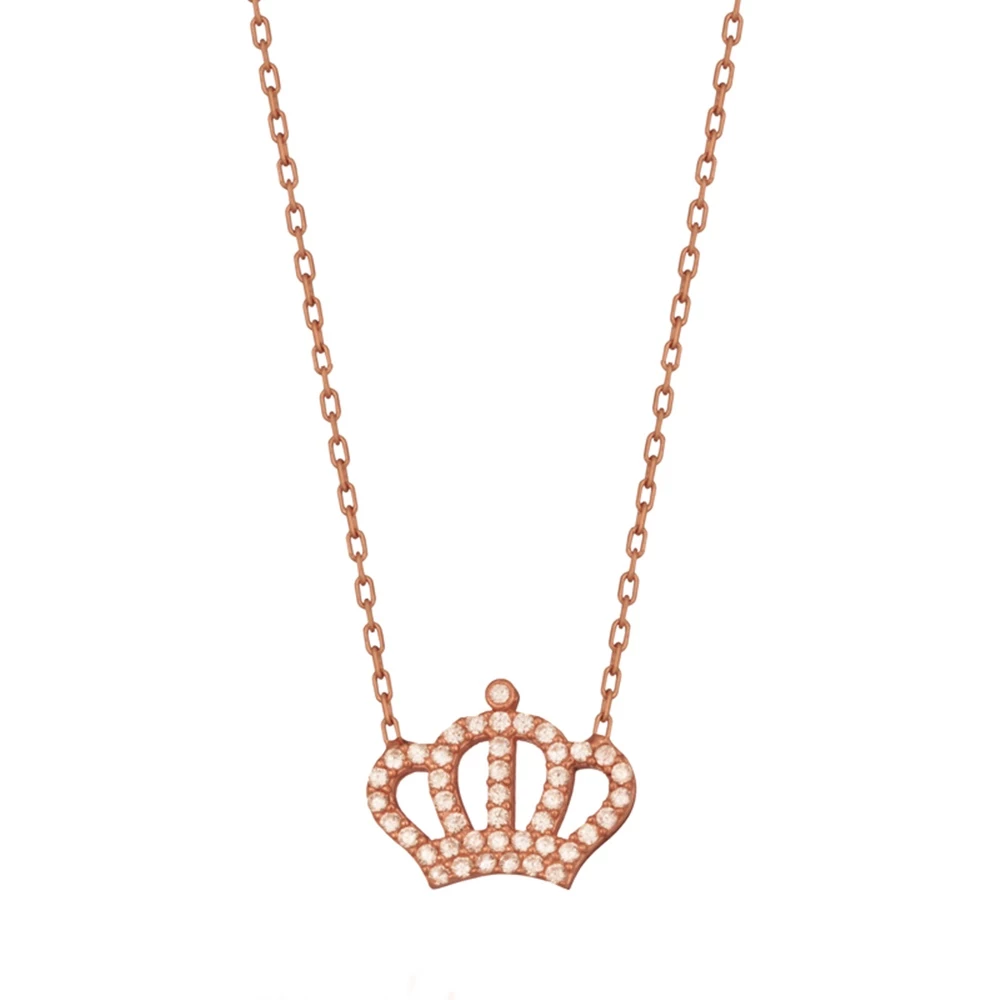 Γυναικείο ασημένιο κοντό κολιέ JEWELTUDE 15573 ρόζ επιχρυσωμένο 3 Γυναικείο ασημένιο κοντό κολιέ JEWELTUDE 15573 ρόζ επιχρυσωμένο