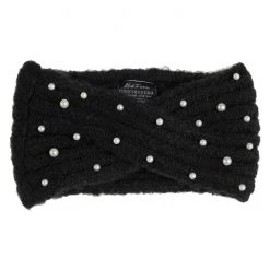 Γυναικεία πλεκτή κορδέλα για τα μαλλιά FUNKY BUDDHA μαύρη