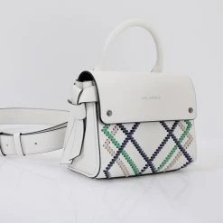 Γυναικεία τσάντα χειρός KARL LAGERFELD 211W3036 K/IKON WHIPSTITCH MINI λευκή -Γυναικεία Αξεσουάρ Κατάστημα ikon whipstitch mini λευκή x1000 2